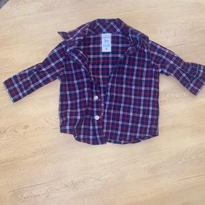 carters 3mo plaid button up